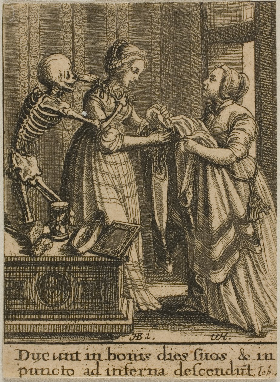 Nevěsta a smrt od Wenceslaus Hollar