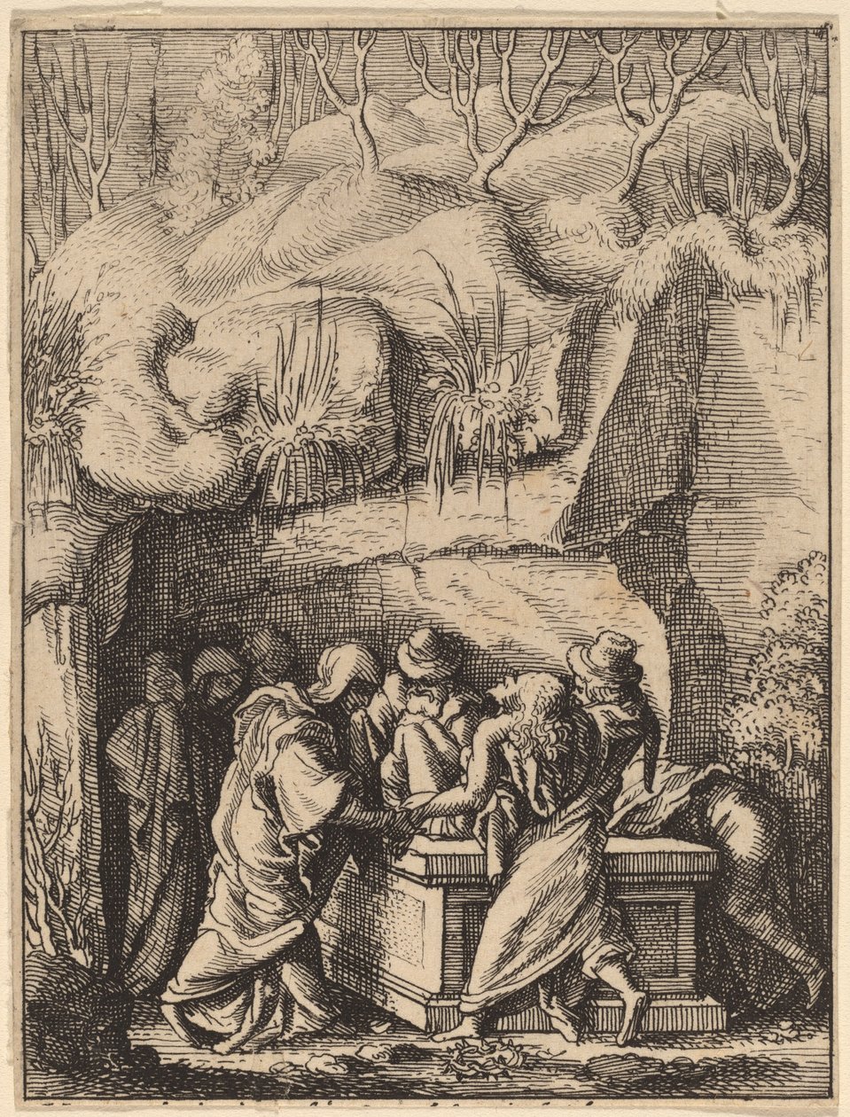 Pohřeb od Wenceslaus Hollar