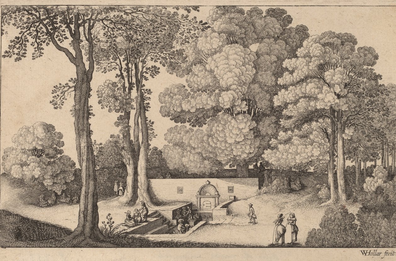 Minerální pramen. od Wenceslaus Hollar