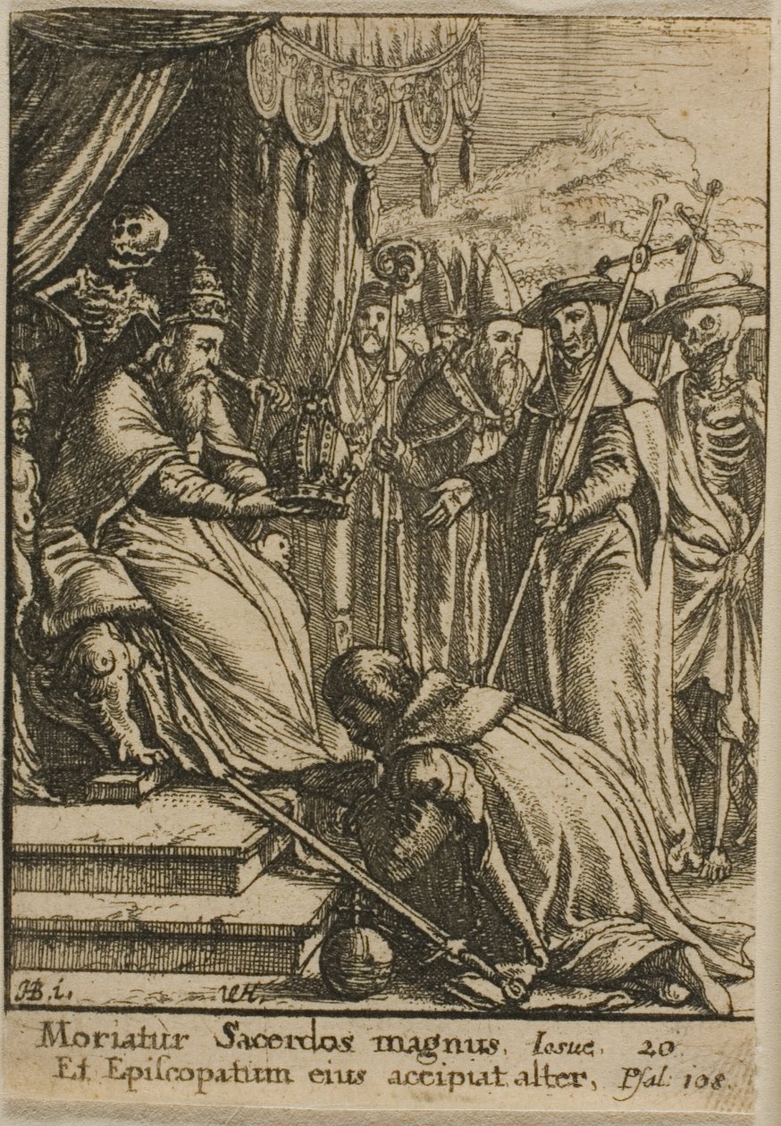 Papež a smrt od Wenceslaus Hollar