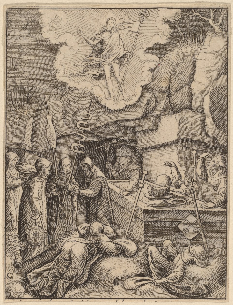Vzkříšení od Wenceslaus Hollar