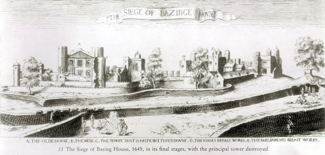 Obležení Basing House, 1645 od Wenceslaus Hollar