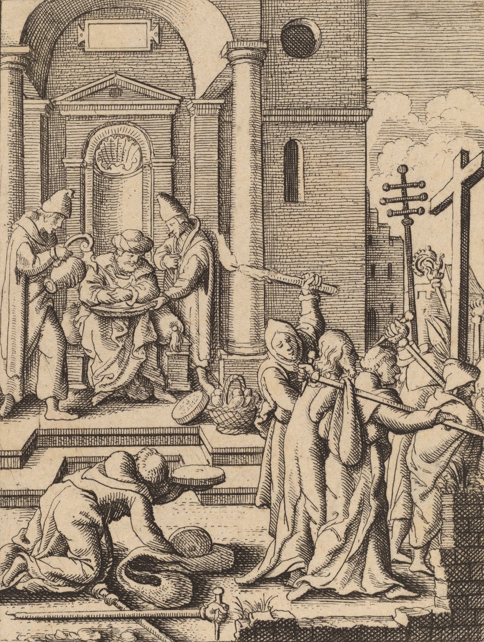 Mytí rukou. od Wenceslaus Hollar