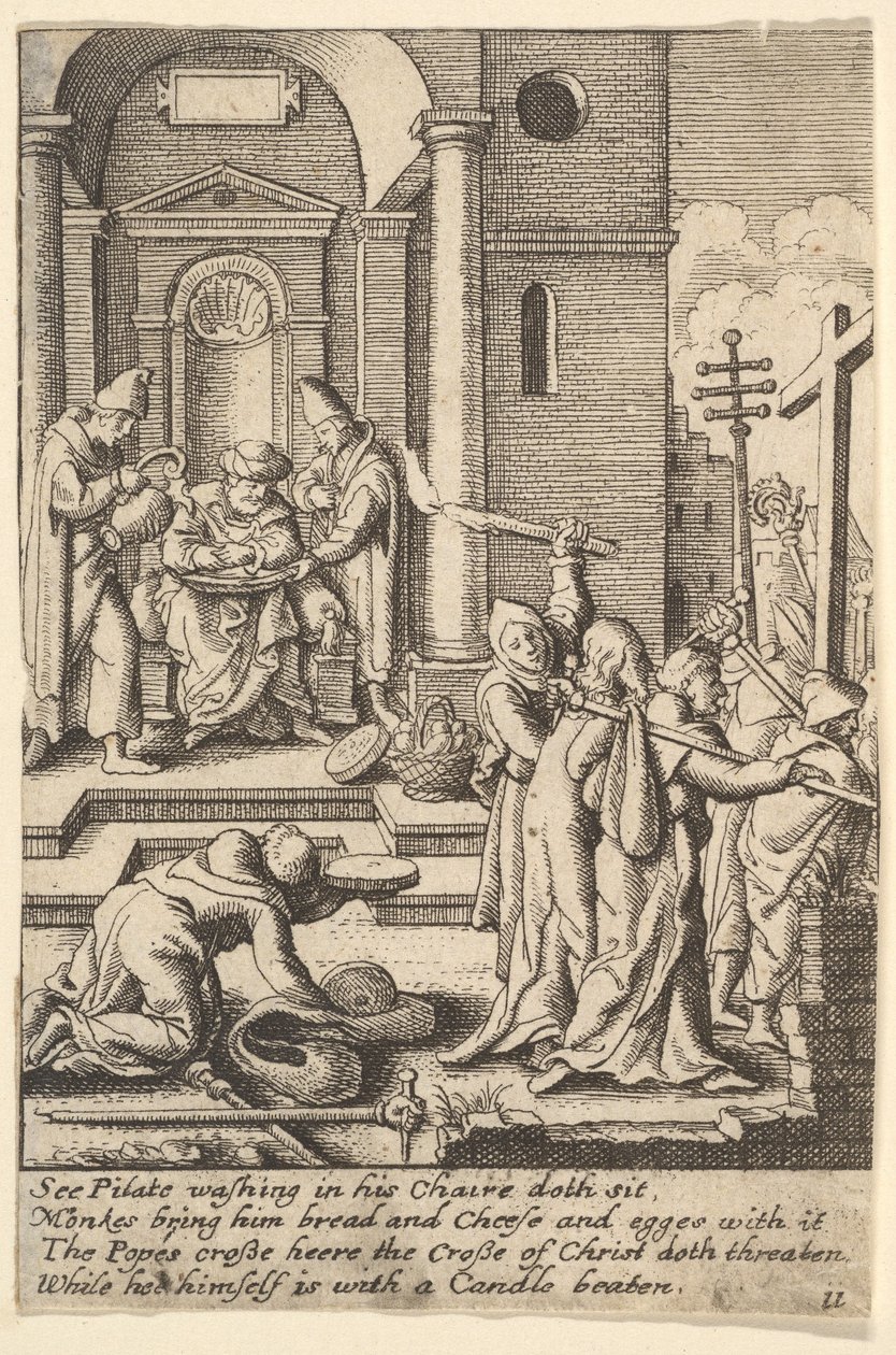 Mytí rukou, 1625-77 od Wenceslaus Hollar