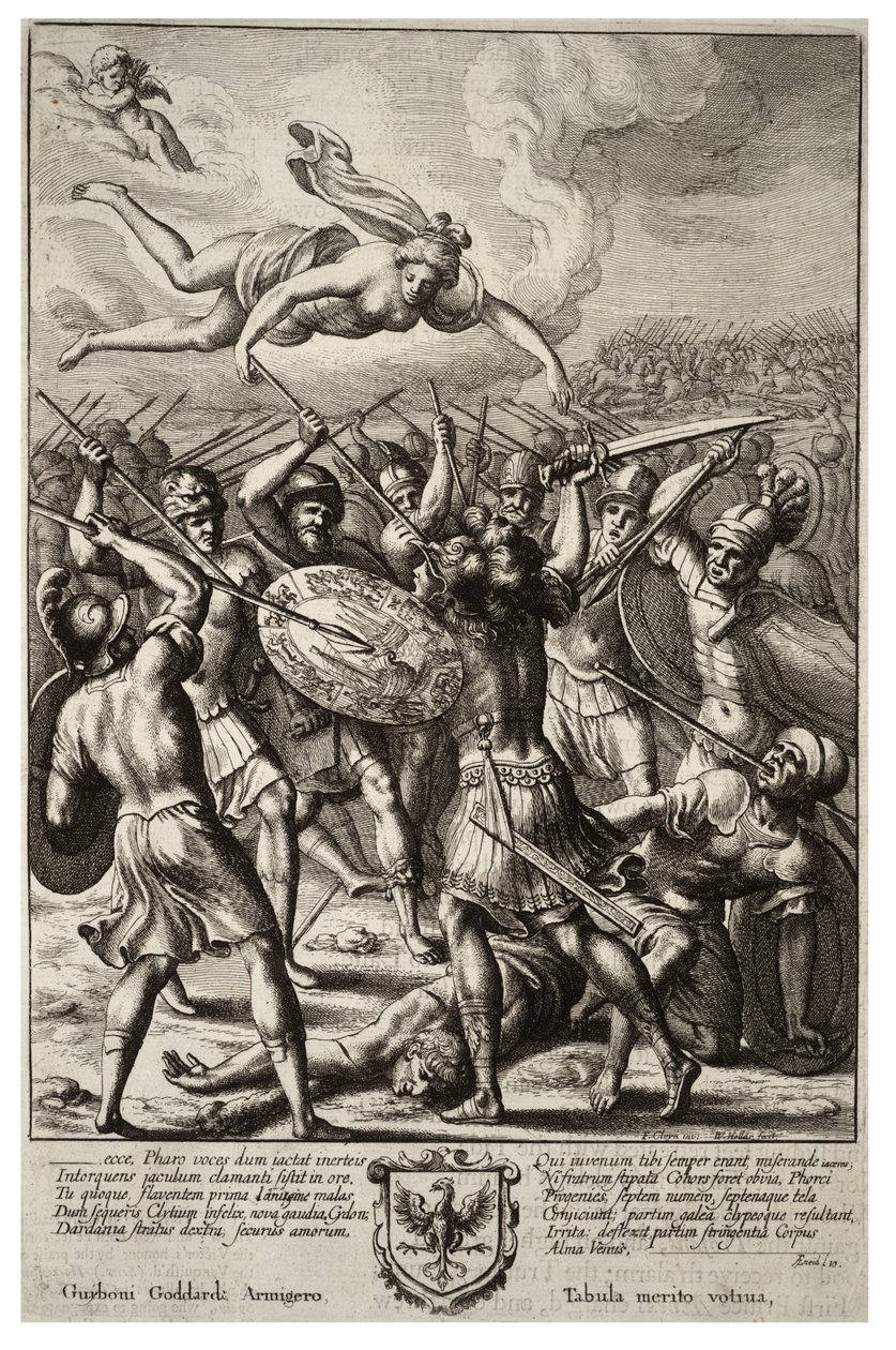 Venuše chránící Aenea. stát 2 od Wenceslaus Hollar