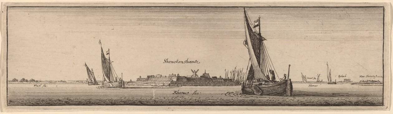 Pohled na Shenckenschantz, 1647. od Wenceslaus Hollar