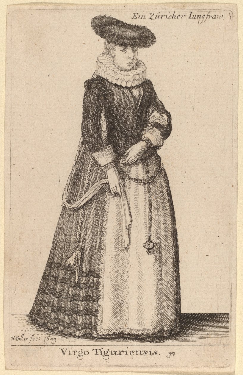 Panna z Tiguriensis od Wenceslaus Hollar