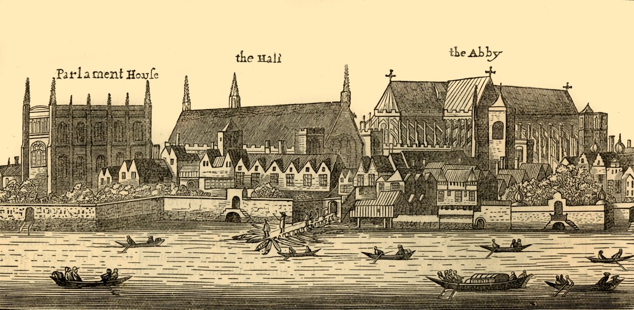 Westminster v roce 1640, 1881. od Wenceslaus Hollar
