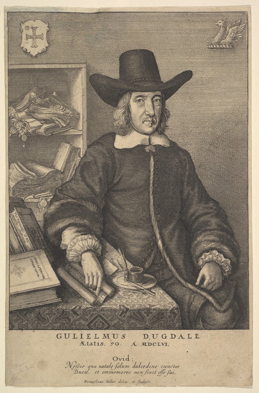 William Dugdale, 1625-77. od Wenceslaus Hollar
