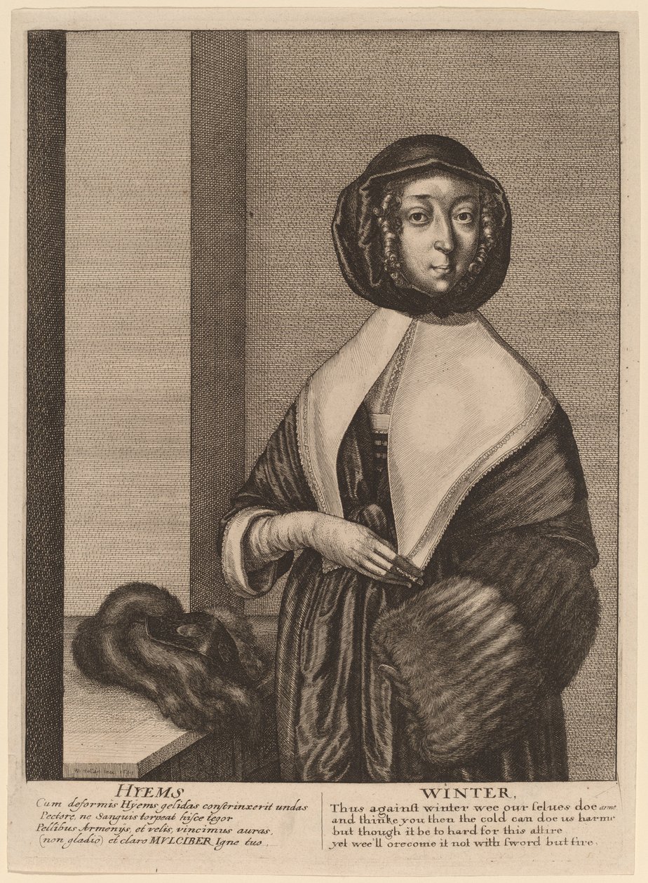 Zima od Wenceslaus Hollar