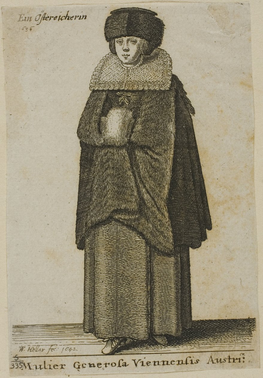 Žena z Vídně od Wenceslaus Hollar