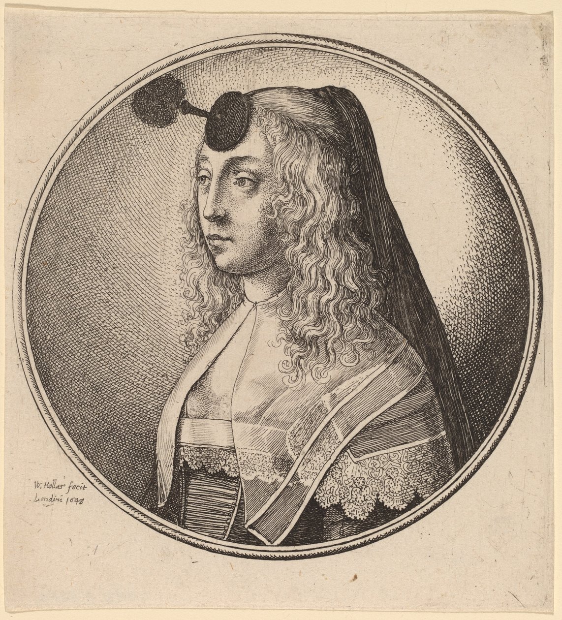Žena z Antverp od Wenceslaus Hollar
