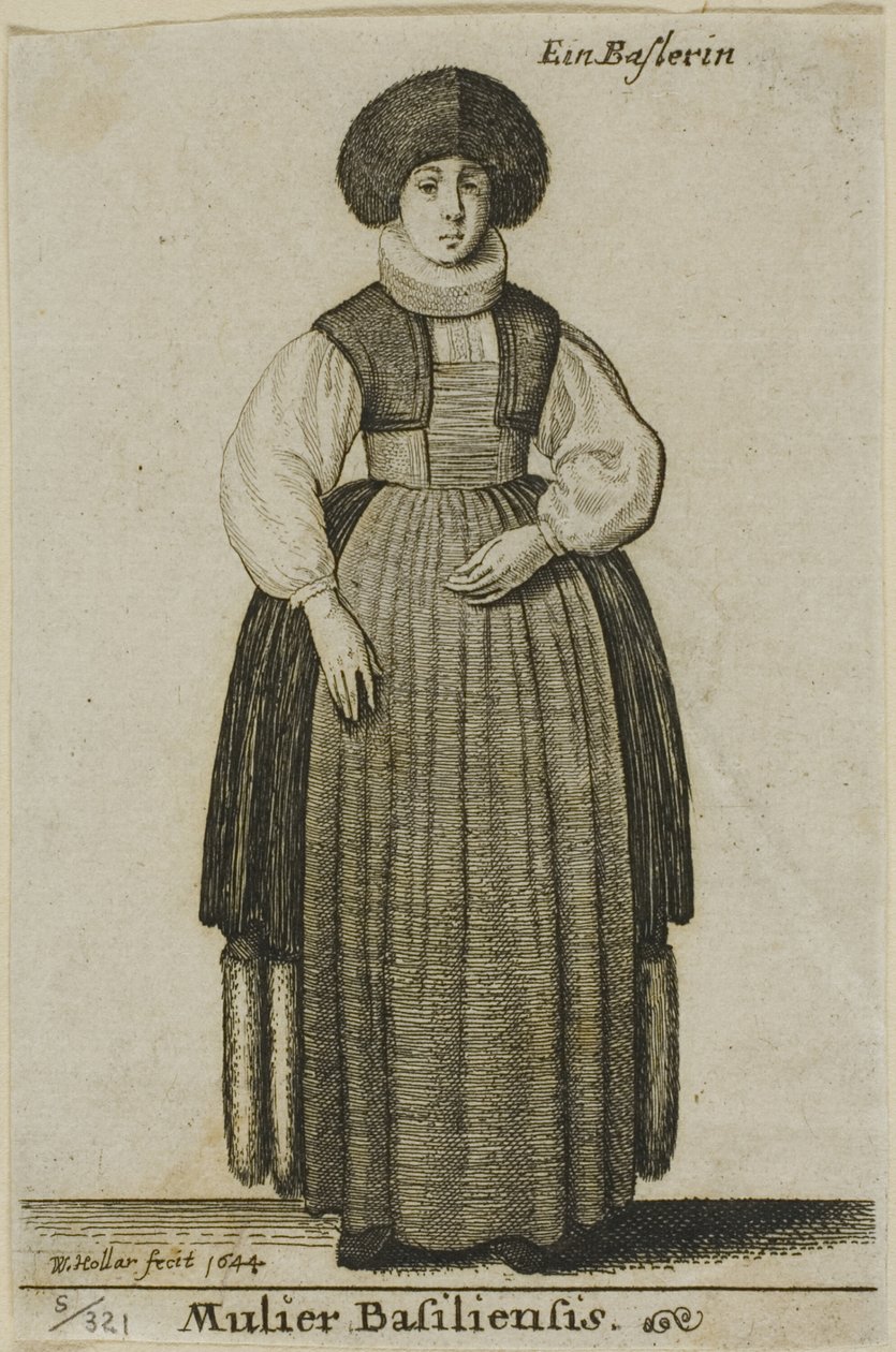 Žena z Basileje od Wenceslaus Hollar