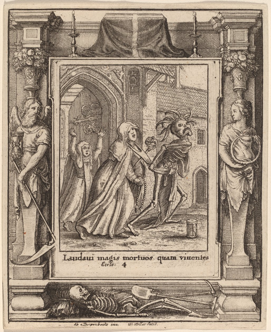 Abatyše od Wenceslaus Hollar after Hans Holbein the Younger after Abraham van Diepenbeeck