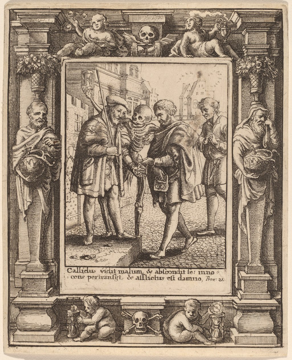 Zastánce od Wenceslaus Hollar after Hans Holbein the Younger after Abraham van Diepenbeeck
