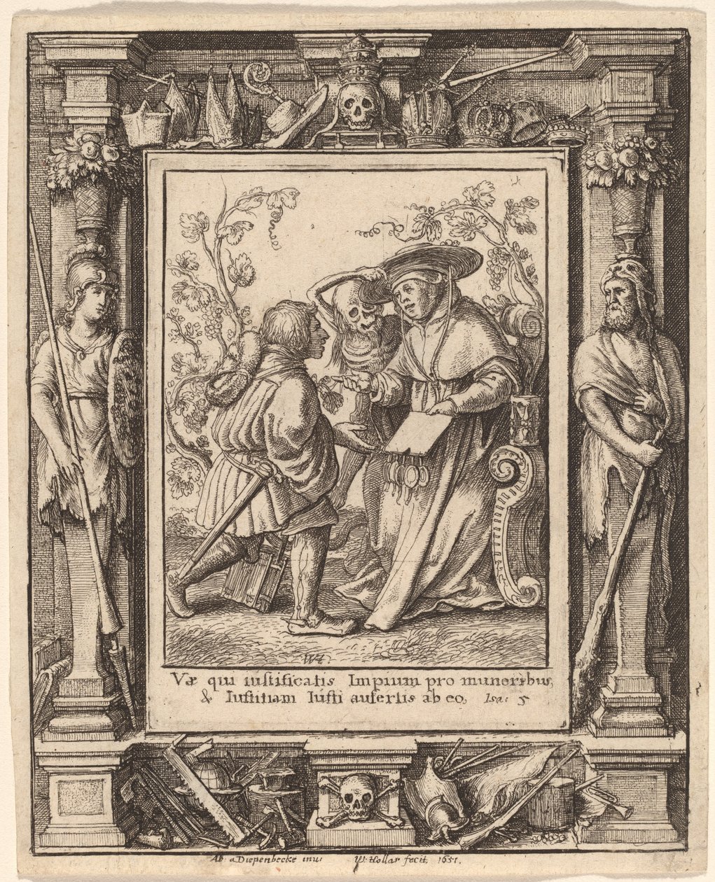 Kardinál od Wenceslaus Hollar after Hans Holbein the Younger after Abraham van Diepenbeeck