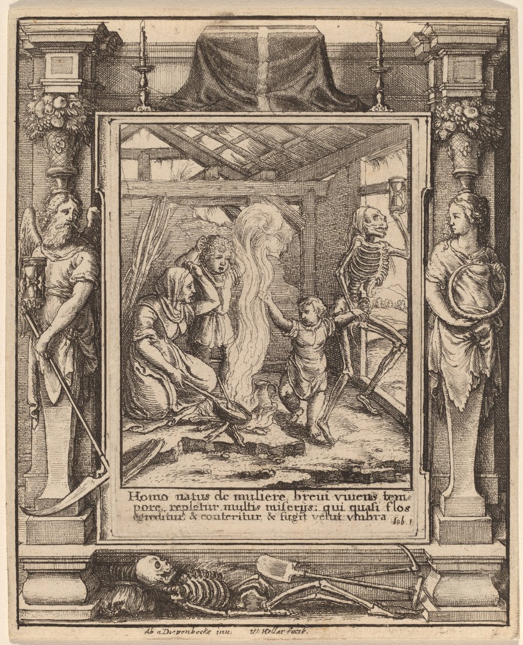 Dítě od Wenceslaus Hollar after Hans Holbein the Younger after Abraham van Diepenbeeck