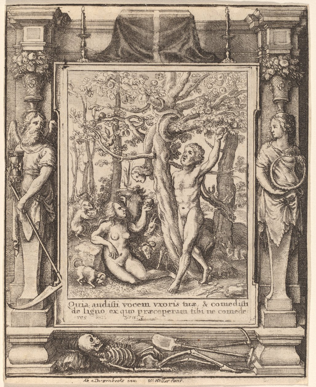 Rajská zahrada od Wenceslaus Hollar after Hans Holbein the Younger after Abraham van Diepenbeeck
