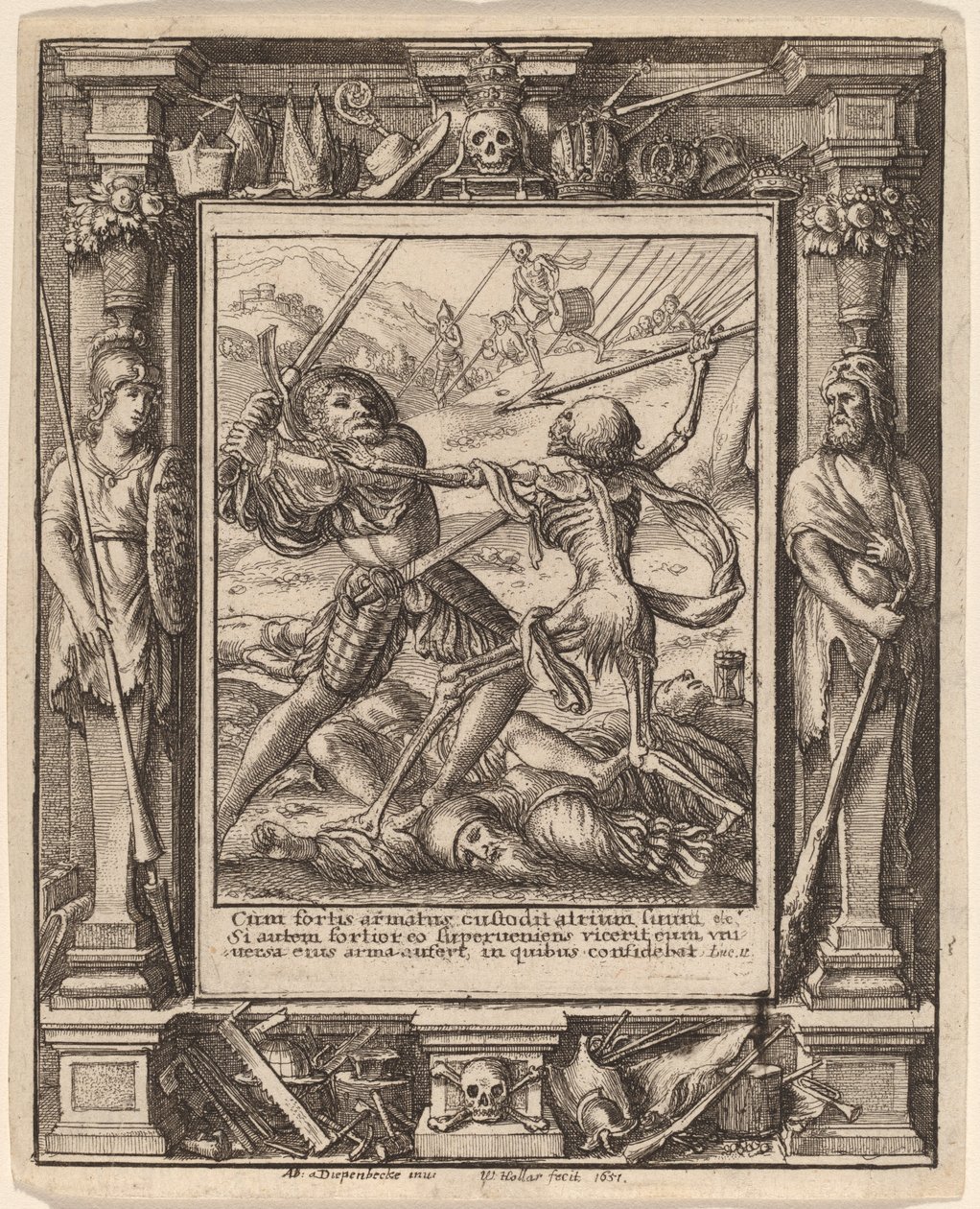 Rytíř od Wenceslaus Hollar after Hans Holbein the Younger after Abraham van Diepenbeeck