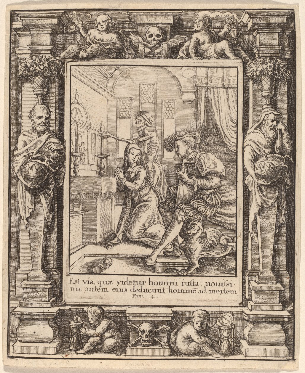 Jeptiška od Wenceslaus Hollar after Hans Holbein the Younger after Abraham van Diepenbeeck