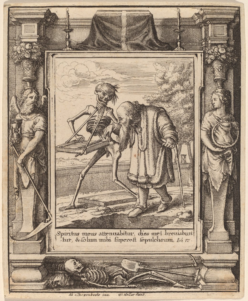 Starý muž od Wenceslaus Hollar after Hans Holbein the Younger after Abraham van Diepenbeeck