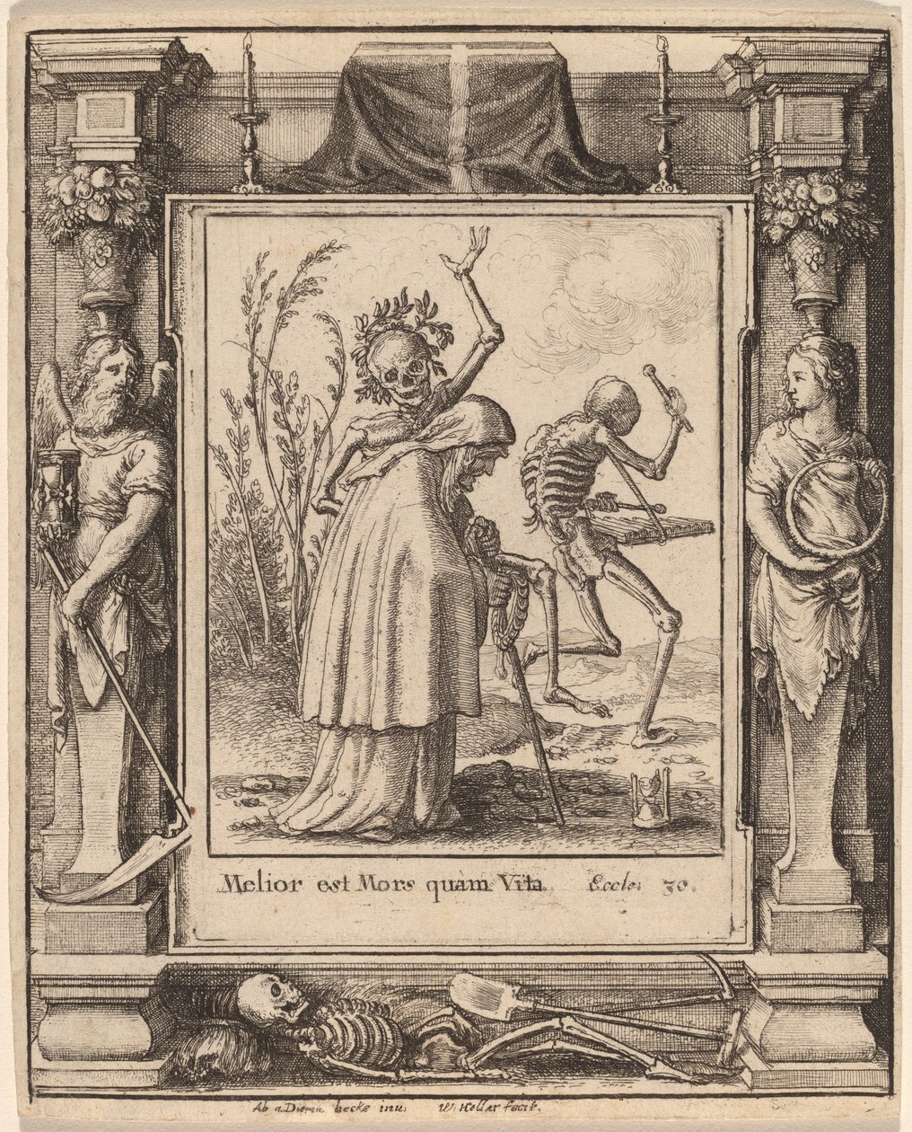 Stará žena od Wenceslaus Hollar after Hans Holbein the Younger after Abraham van Diepenbeeck