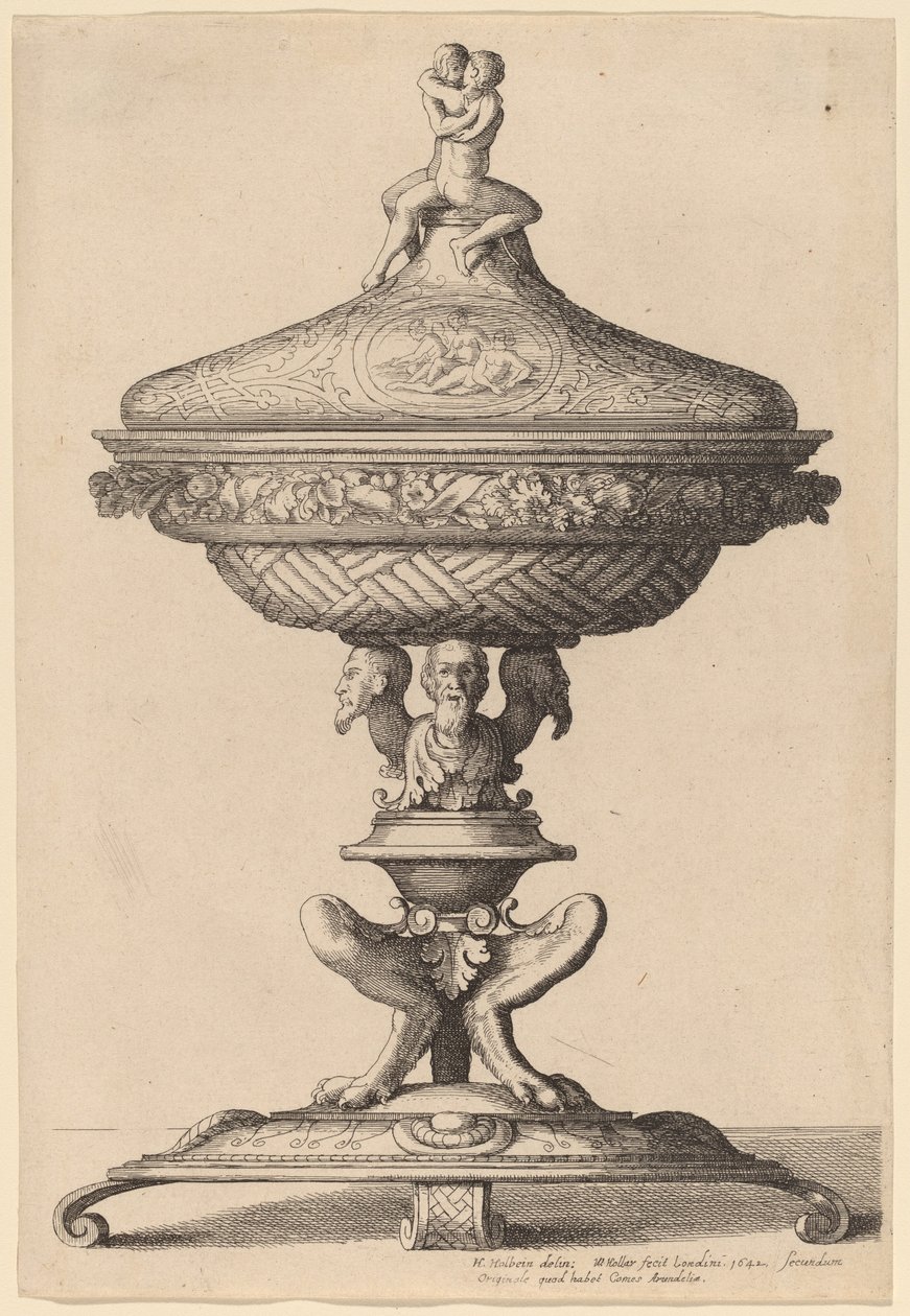 Zdobený pohár od Wenceslaus Hollar after Hans Holbein the Younger
