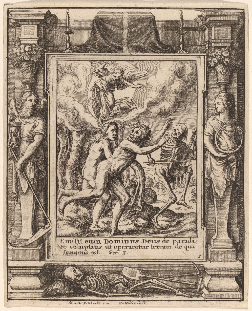 ztracený ráj od Wenceslaus Hollar after Hans Holbein the Younger after Abraham van Diepenbeeck