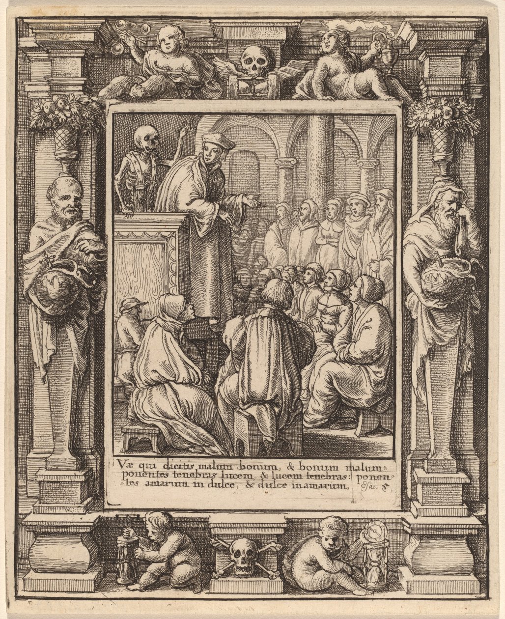 Kazatel od Wenceslaus Hollar after Hans Holbein the Younger after Abraham van Diepenbeeck