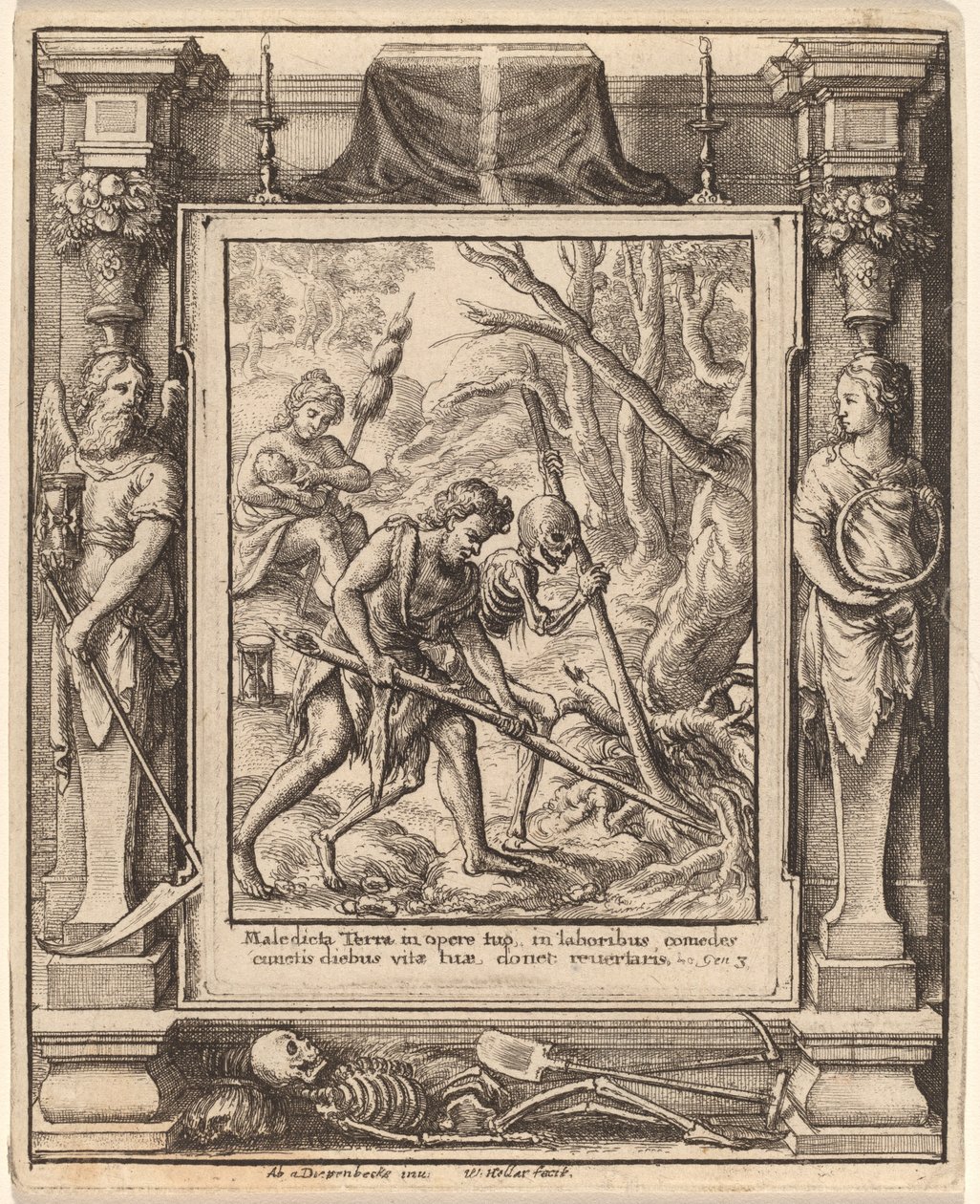 Když Adam Delved od Wenceslaus Hollar after Hans Holbein the Younger after Abraham van Diepenbeeck
