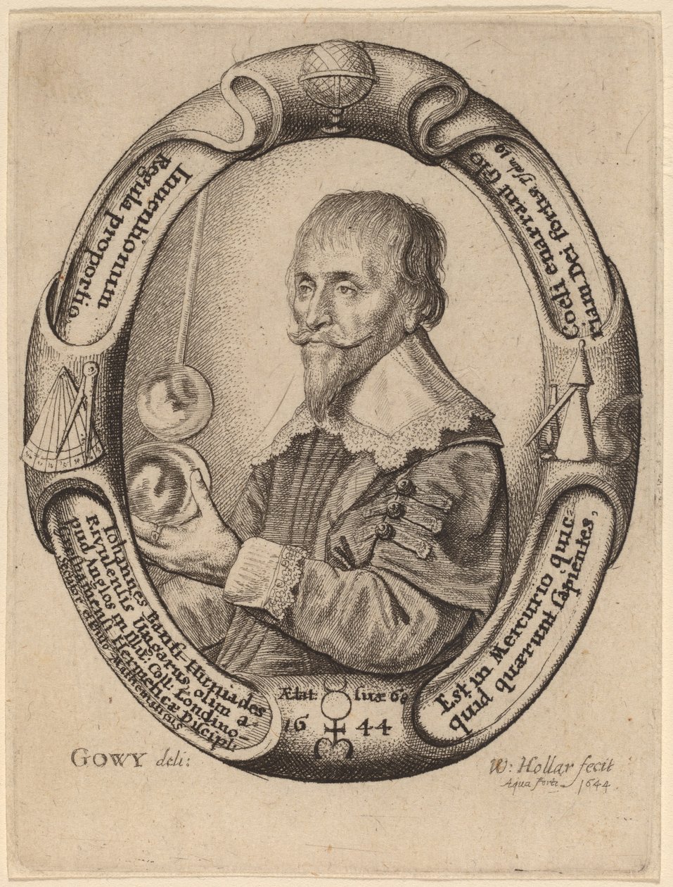 Johann Banfi Huniades od Wenceslaus Hollar after Jacob Peter Gowy
