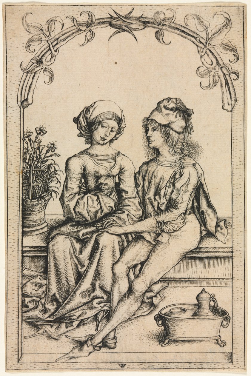 The Lovers (po Mistrovi domácí knihy) od Wenzel von Olmütz