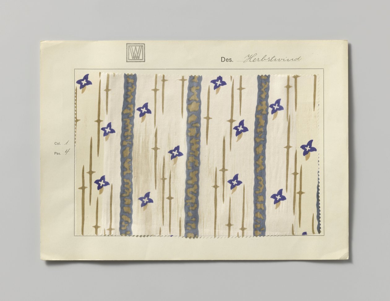 Ocel s potištěnou stranou, design Herbstwind od Wiener Werkstätte