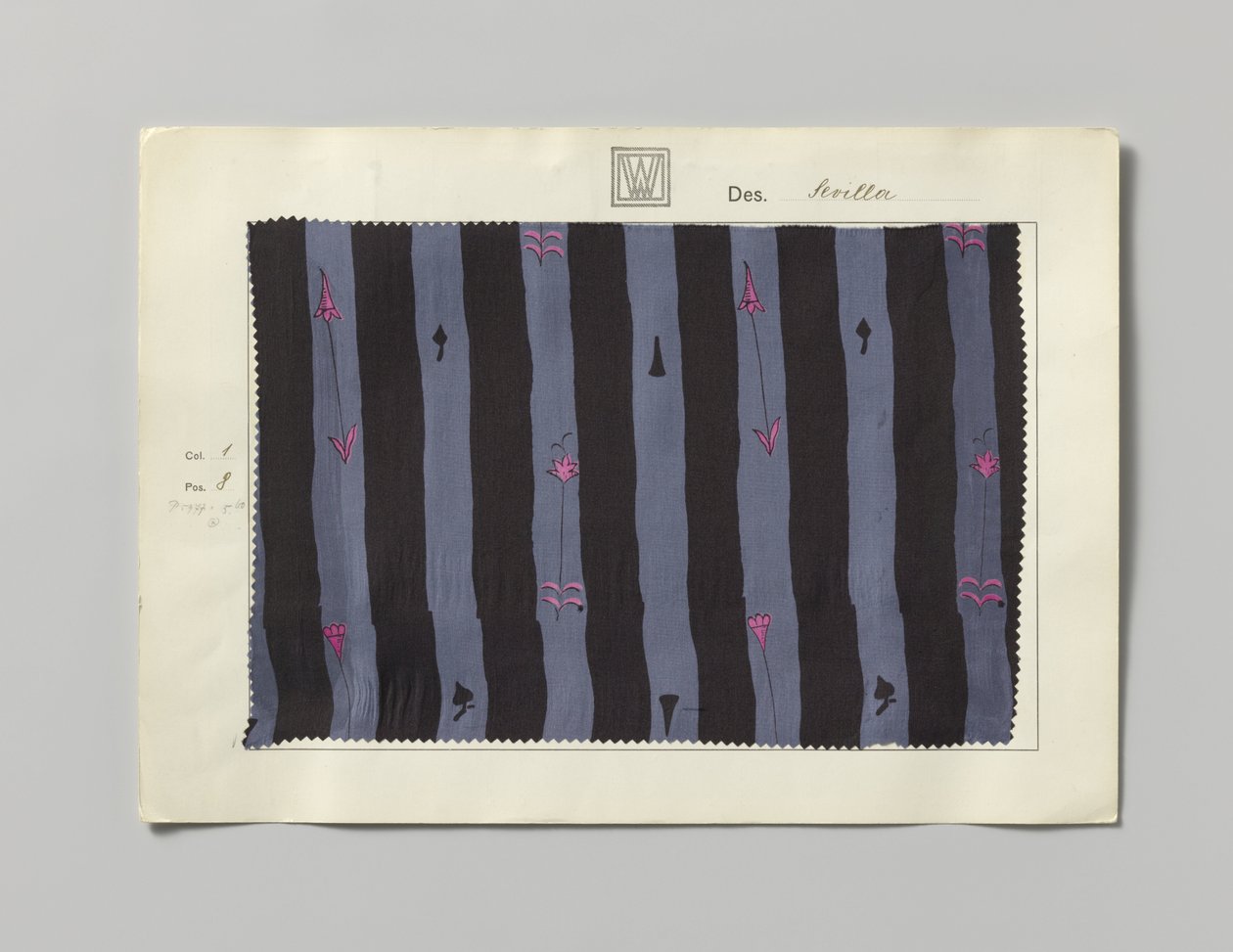 Ocel s potištěnou stranou, design Sevilla od Wiener Werkstätte