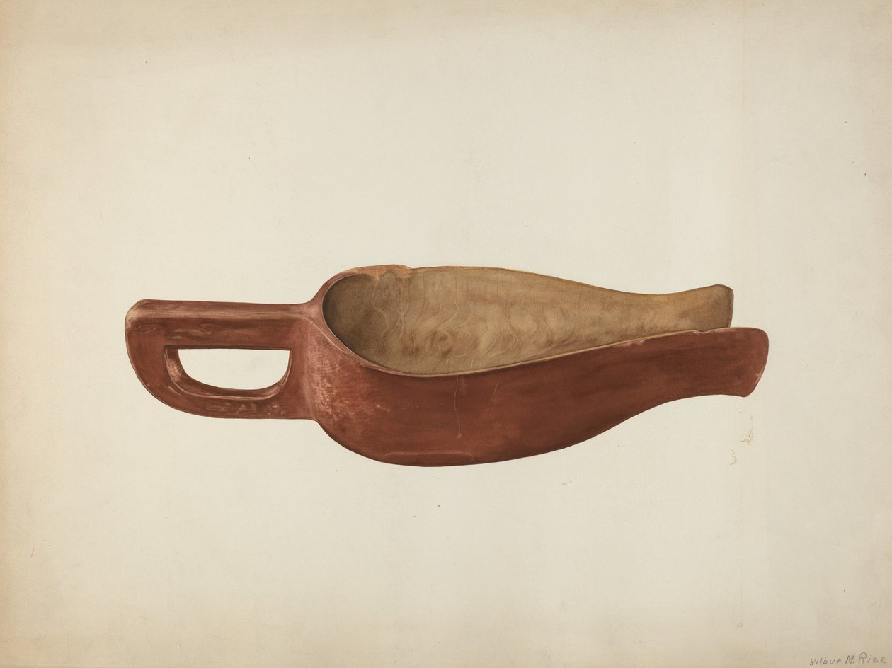 Dřevěná naběračka na jídlo, c. 1941. od Wilbur M Rice