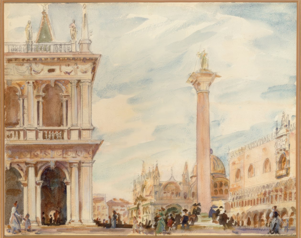 Piazzetta, Benátky od Wilfrid de Glehn