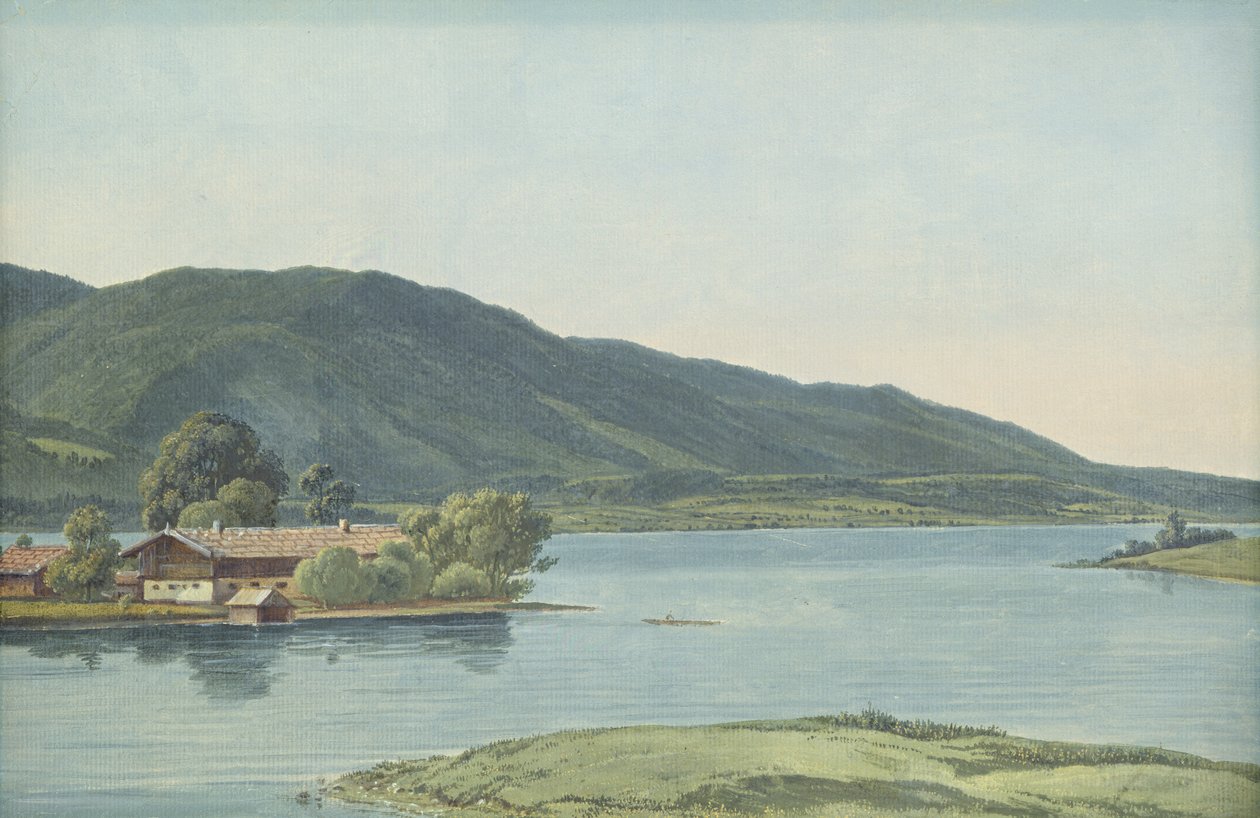 Tegernsee (olej na papíře položený na kartonu) od Wilhelm Alexander Kobell