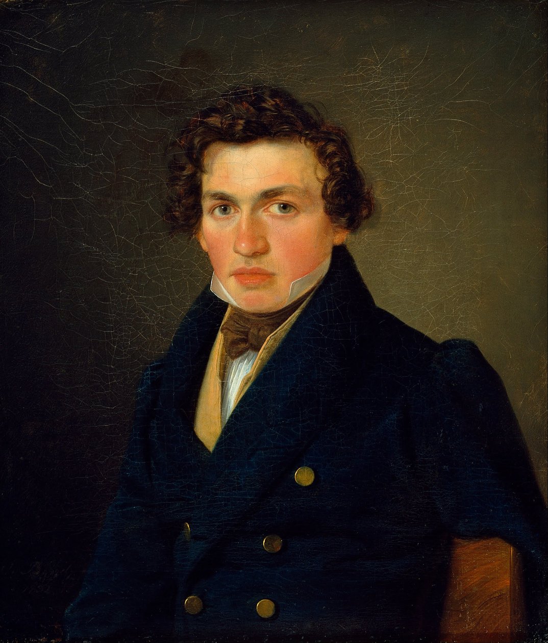 Portrét mladého muže. od Wilhelm Bendz