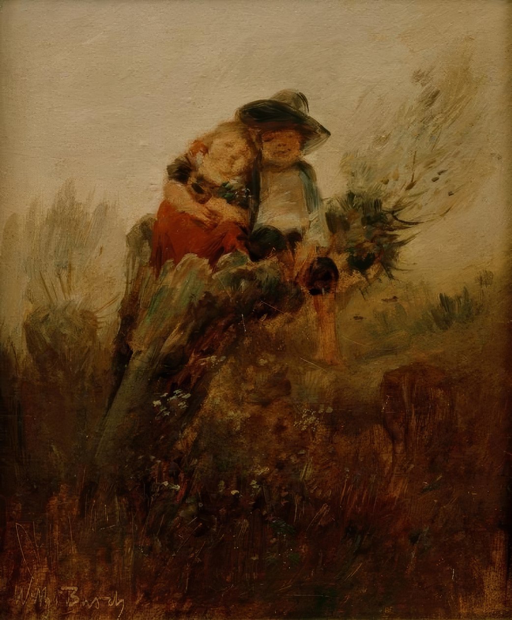 Děti na vrbovém pařezu (sourozenci) od Wilhelm Busch