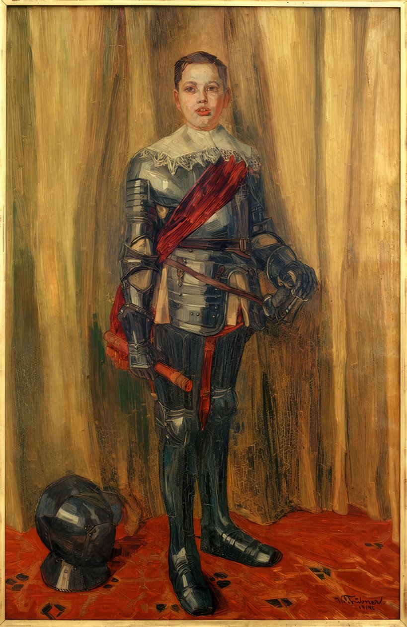 Jörg Trübner v brnění od Wilhelm Trübner