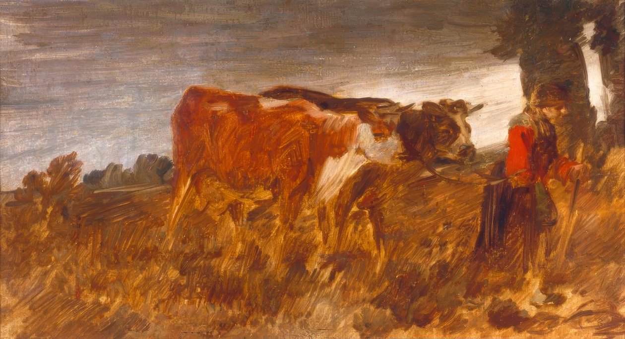 Farmářova žena s krávami od Wilhelm Busch