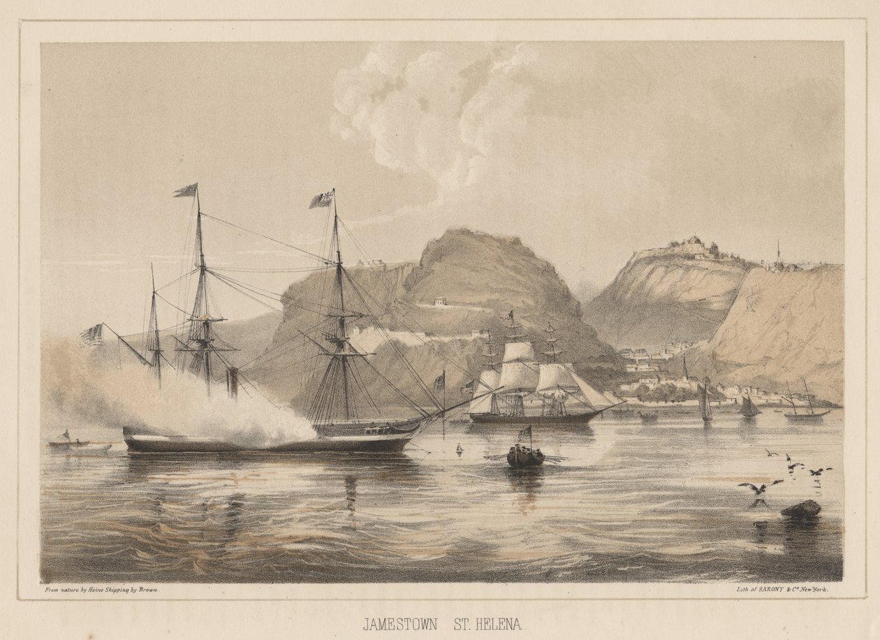 Jamestown, Svatá Helena, 1855 od Wilhelm Joseph Heine