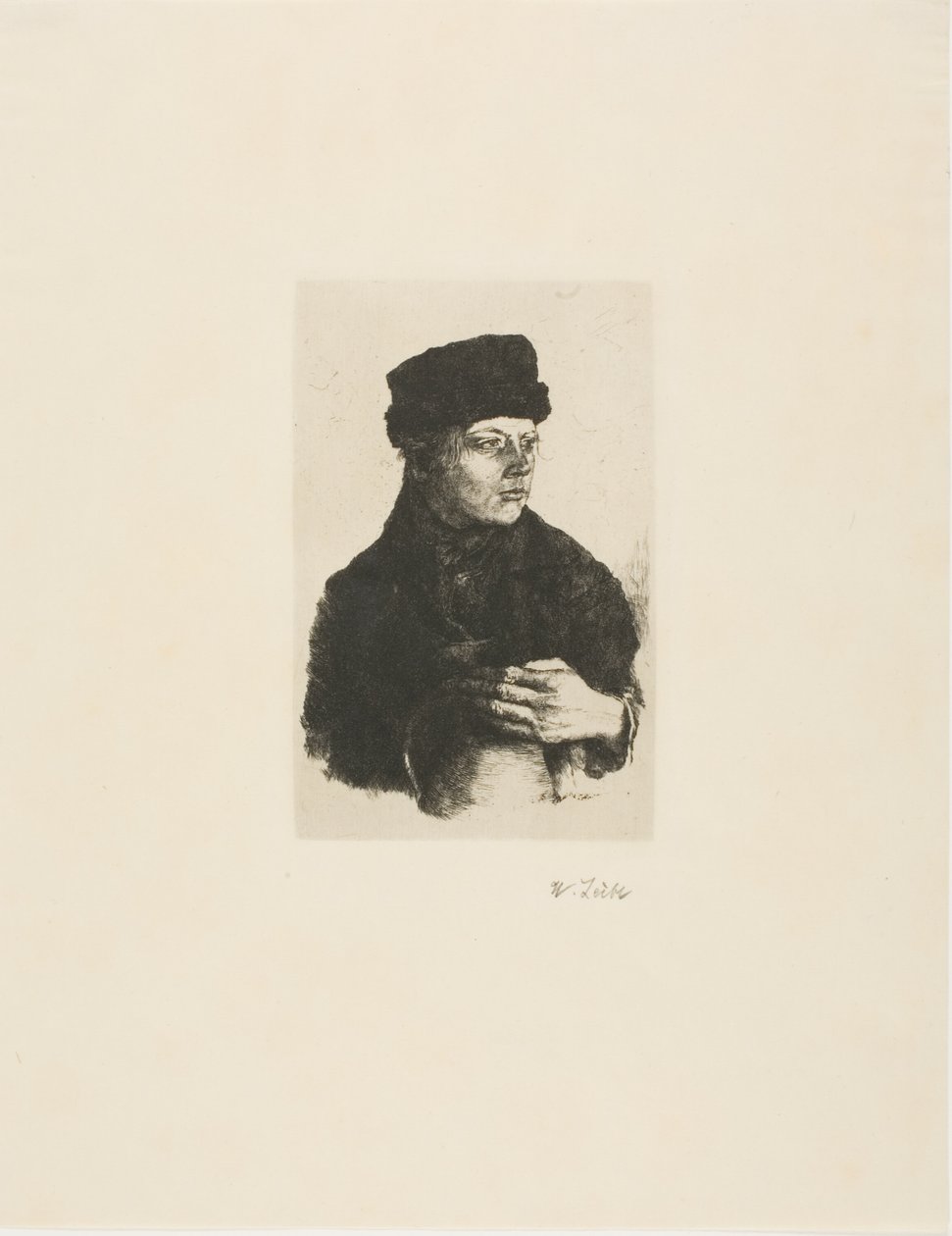 Sedlák s džbánem od Wilhelm Maria Hubertus Leibl