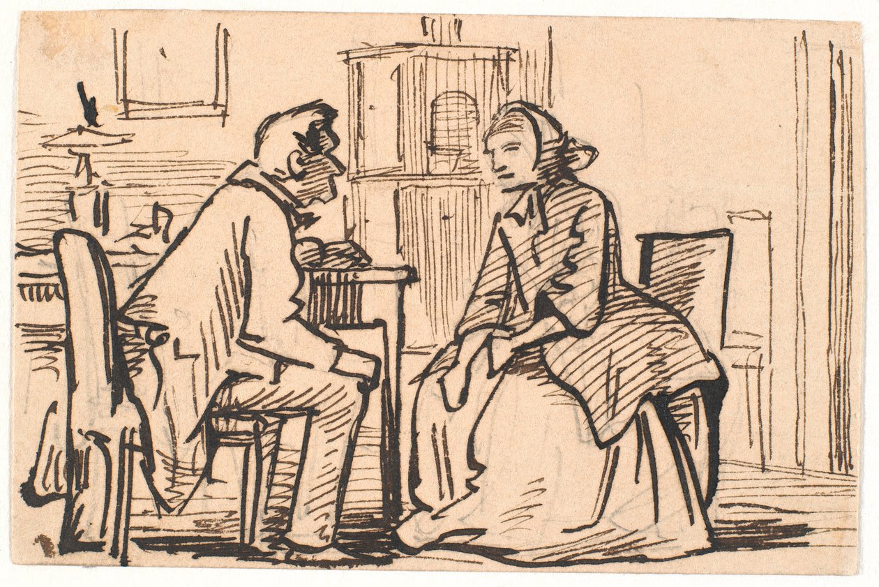 Návštěva vdovy od Wilhelm Marstrand