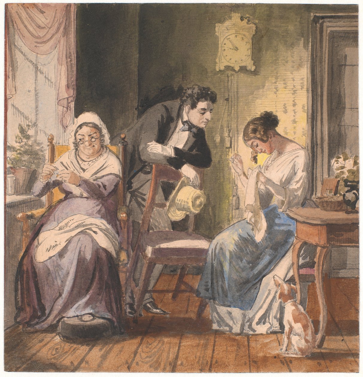 Návštěva (Návštěva z každodenního života) od Wilhelm Marstrand
