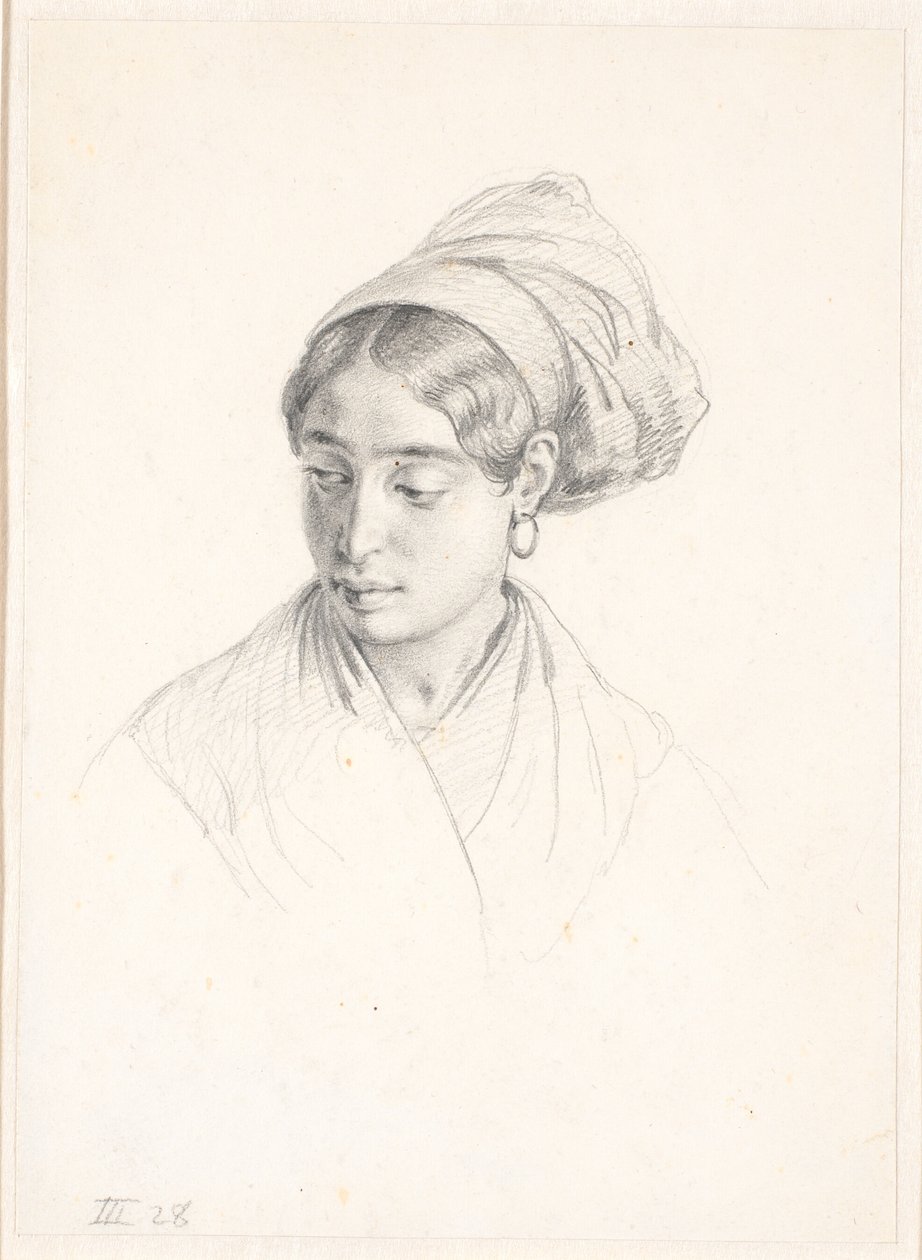 Hlava italské ženy od Wilhelm Marstrand