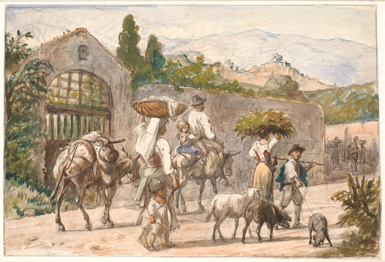 Rolníci na cestě do Říma od Wilhelm Marstrand