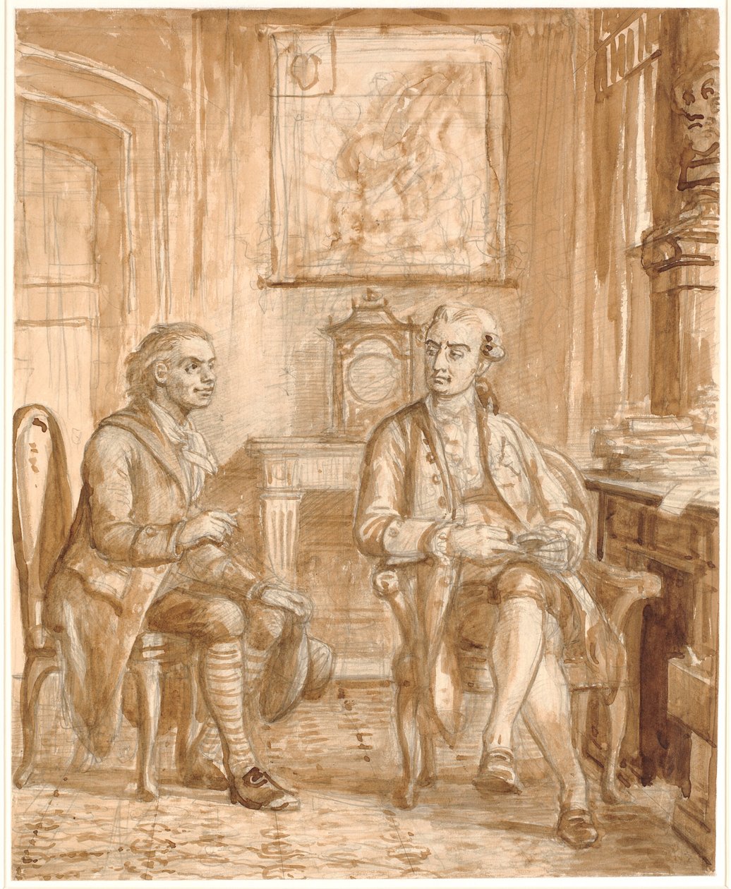 Ministr Guldberg a Wessel od Wilhelm Marstrand