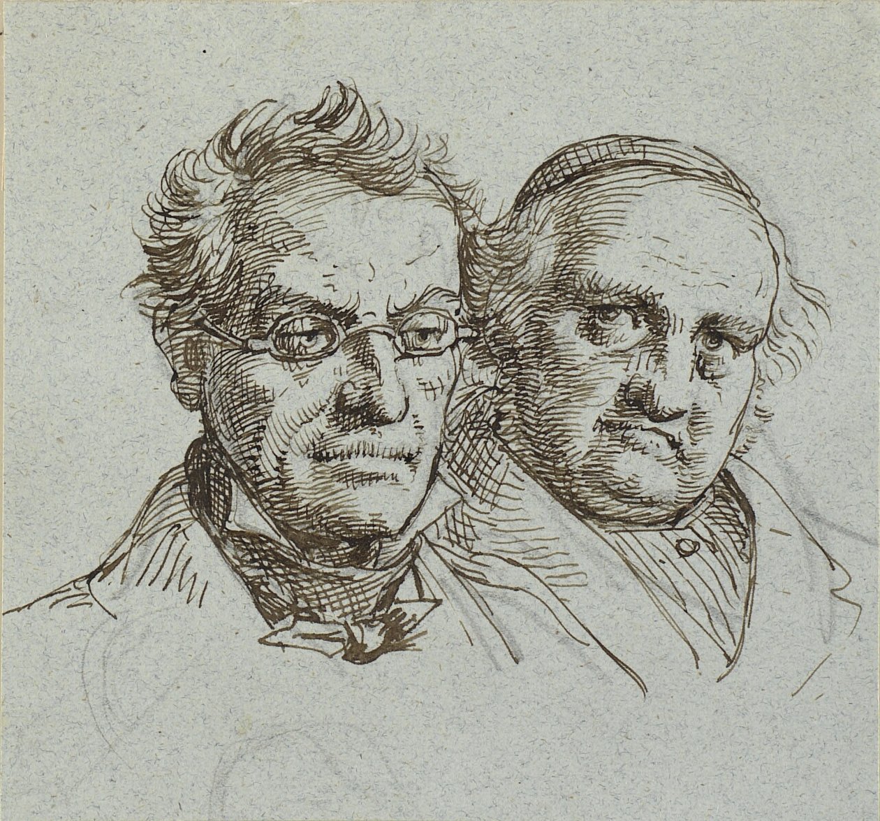 Dvě mužské hlavy od Wilhelm Marstrand
