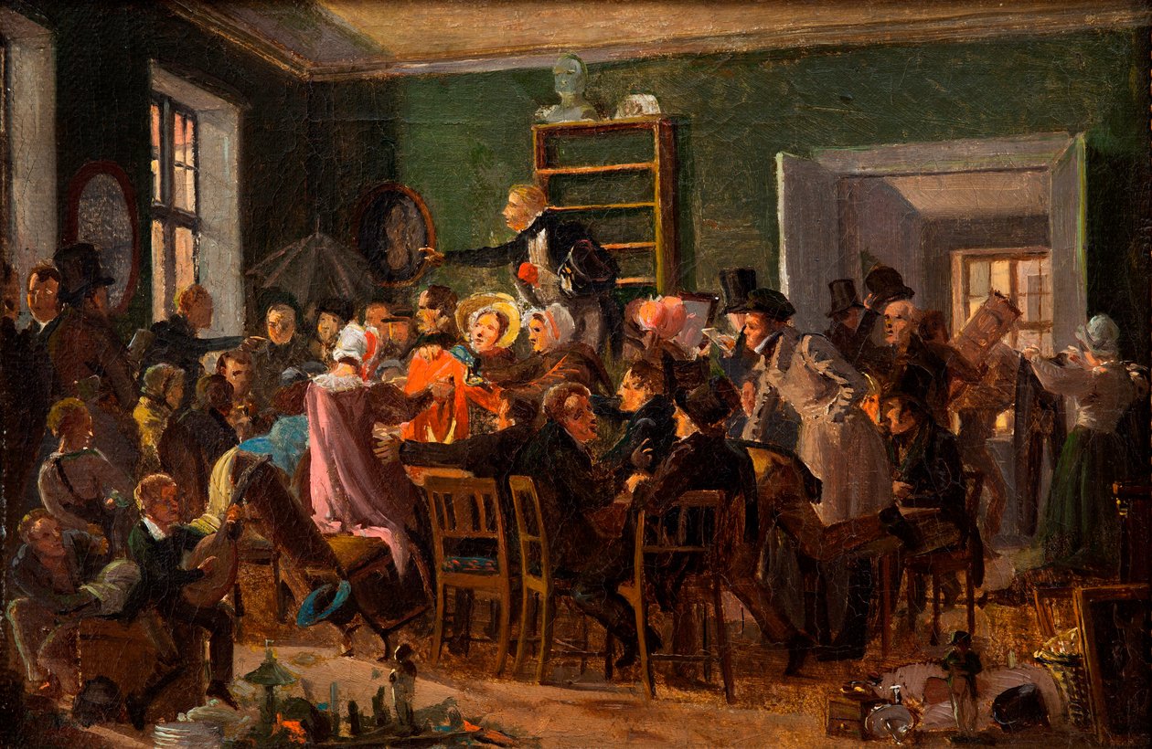 Scéna z aukce, 1835. od Wilhelm Nicolai Marstrand